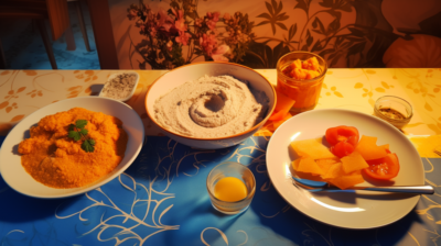 Przepis na żytnie flatbread z mutabalem i hummusem