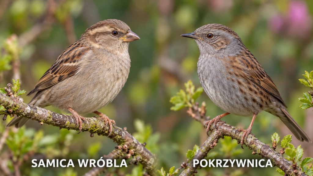 Wróbel czy mazurek? Jak odróżnić wróble występujące w Polsce Wróbel i mazurek często żerują obok siebie, ale łatwo je odróżnić. Mazurek ma kasztanową czapeczkę i czarną plamę na białym policzku. Samiec wróbla nosi szarą czapkę i duży czarny śliniak, natomiast samica oraz młode są znacznie skromniej ubarwione.
